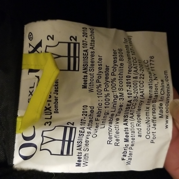 Class 3 Bomber Jacket With Removable Fleece Liner - Picture 7 of 8